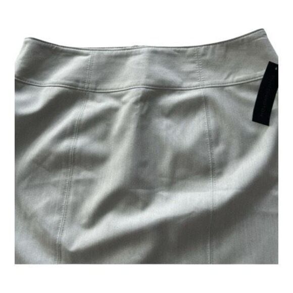 Worthington Straight Career Business Office Short Skirt Size12 Beige Pockets - Picture 3 of 10